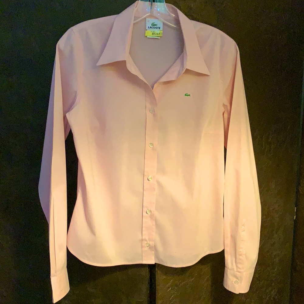 LACOSTE PETAL PINK BLOUSE...100% MINT WORN ONCE!!